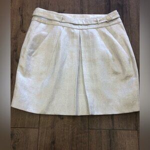 Club Monaco pleated front mini skirt with pockets